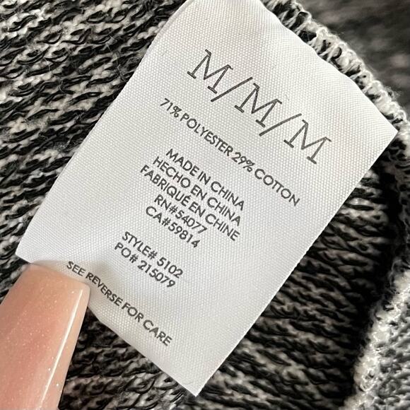 Cabi Neo Moto Jacket Womens Medium Heather Gray French Terry Zip Up Casual Biker - Picture 5 of 12